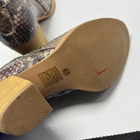 Jeffrey Campbell Rowlin Snake Reptile Ankle Boots sz 6.5 - Picture 7 of 9